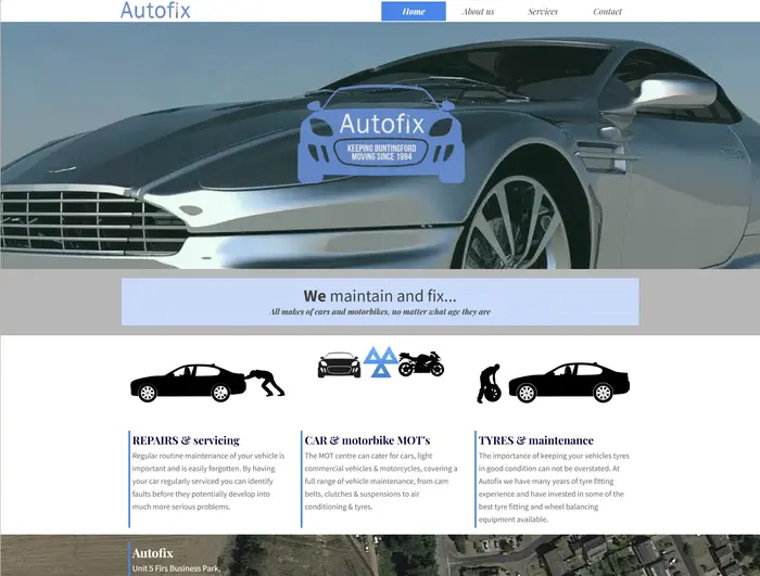 Autofix Website - Car Mechanics in Buntingford Autofix Website built by JL Web Design