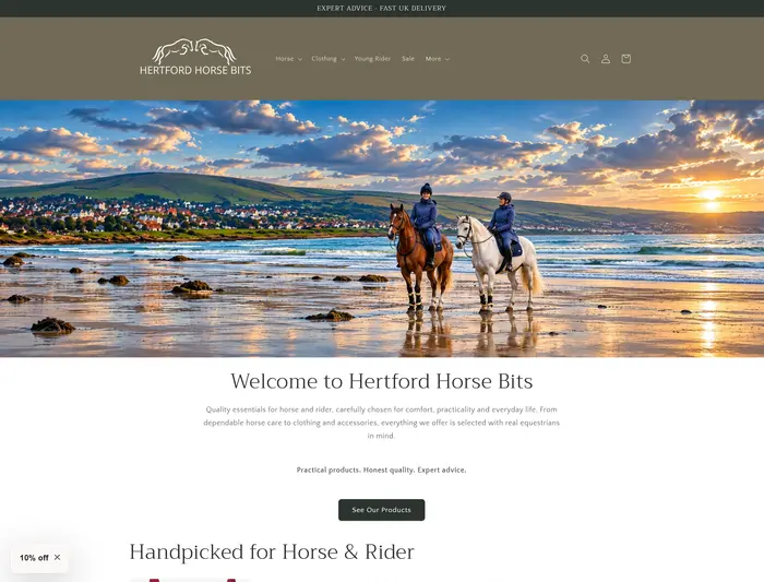 Hertford Horsebits eCommerce Website - Equestrian Goods Hertford Horsebits eCommerce Website by JL Web Design