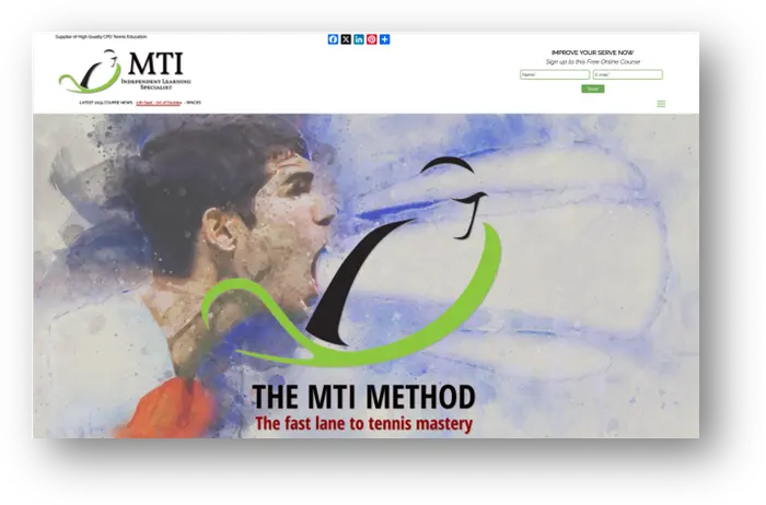 MTI Website A website for Modern Tennis International (MTI) by JL Web Design