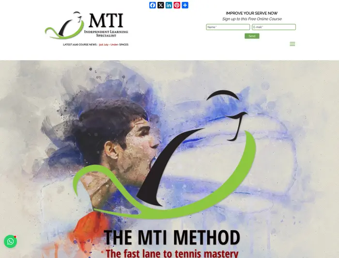 Modern Tennis International Website - Coach & Player Education Modern Tennis International Website built by JL Web Design