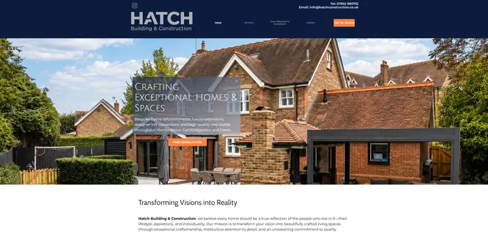 Hatch Contruction Website created by JL Web Design Hatch Contruction Website created by JL Web Design